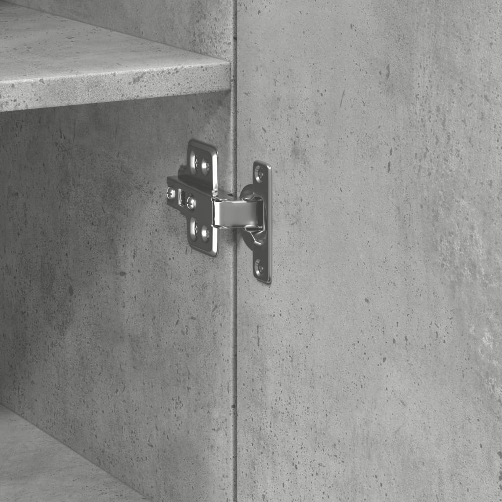 Highboard Concrete Grey 40x42.5x185 cm Engineered Wood